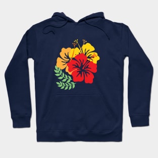 Vintage Hawaiian Hibiscus Floral Pattern Hoodie